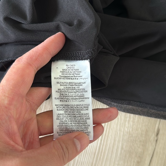 BCBGeneration Black Metallic Long-Sleeve Mini Wrap Dress - Picture 3 of 5